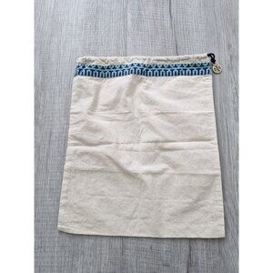 Tory Burch 12"x14.5" Drawstring DUST BAG for Shoes/Small Purse W Gold Logo Charm